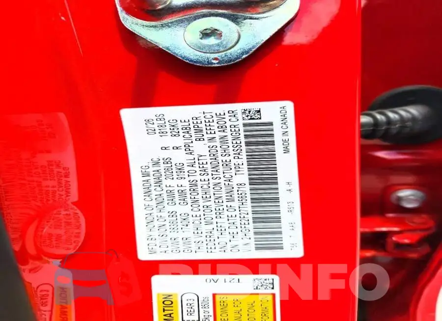 2HGFE2F27TH565718 Photo# 12