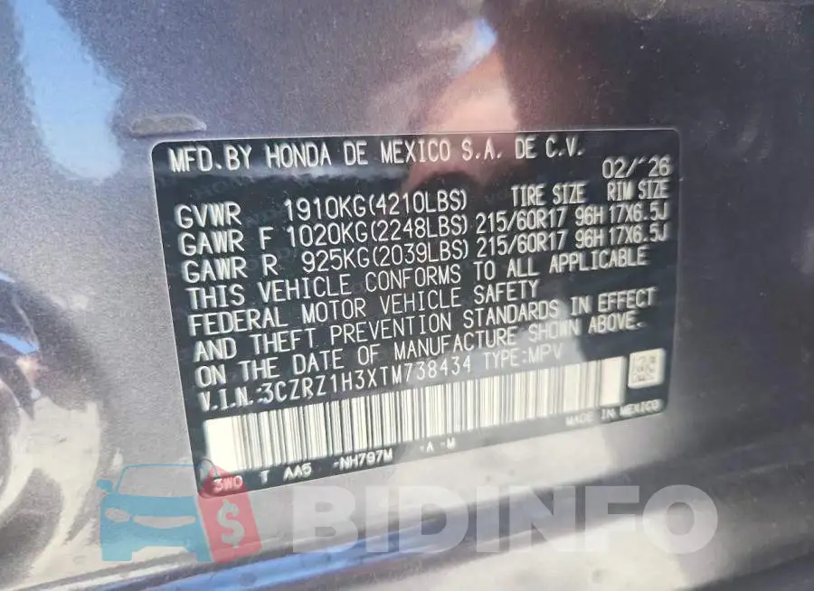 3CZRZ1H3XTM738434 Photo# 13