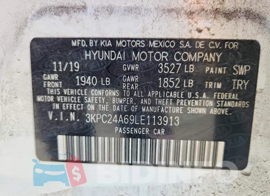 3KPC24A69LE113913 Photo# 12