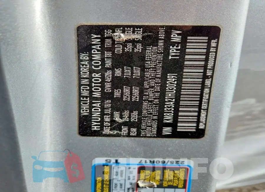 KM8J33A21HU302491 Photo# 14