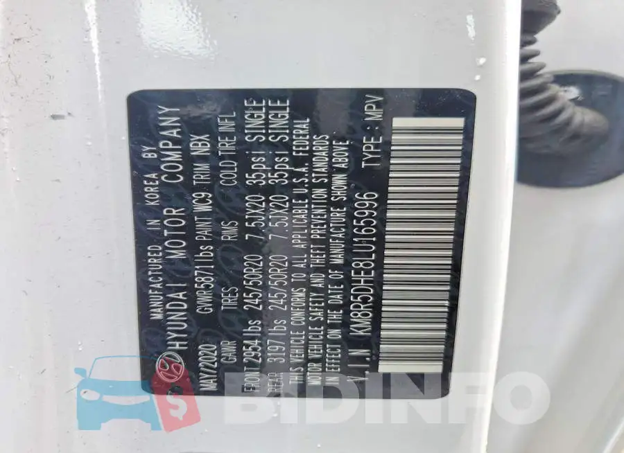 KM8R5DHE8LU165996 Photo# 13