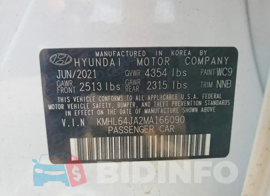 KMHL64JA2MA166090 Photo# 12