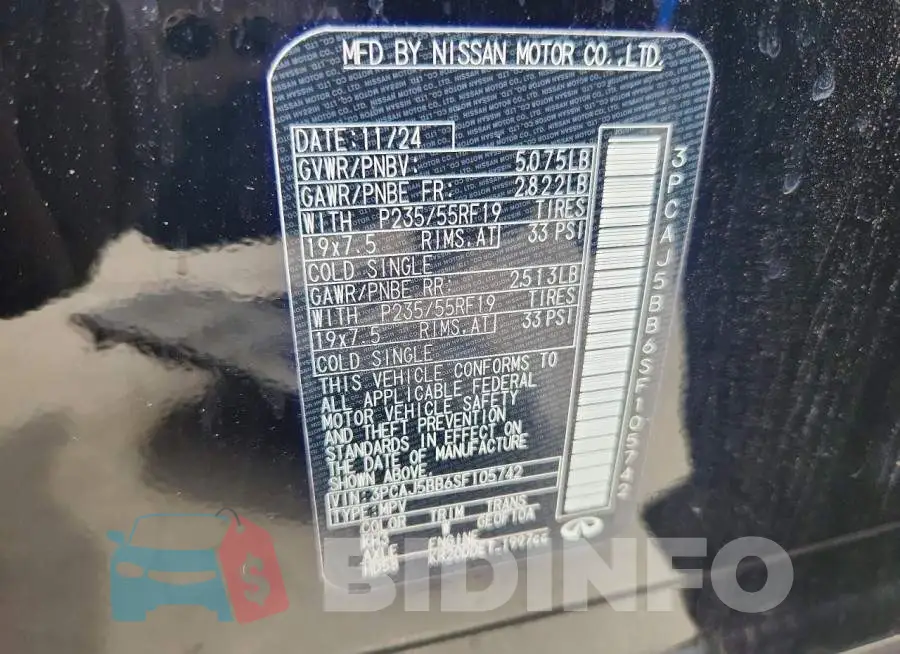 3PCAJ5BB6SF105742 Photo# 13