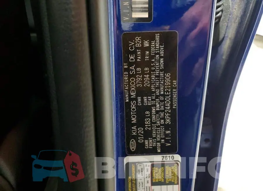 3KPF24AD0LE219906 Photo# 12