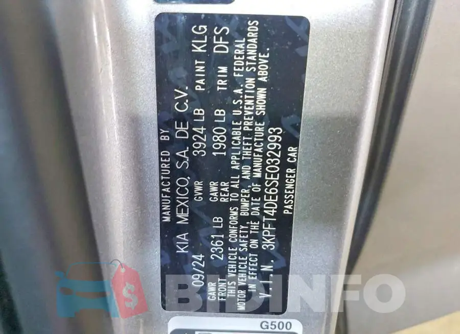 3KPFT4DE6SE032993 Photo# 13