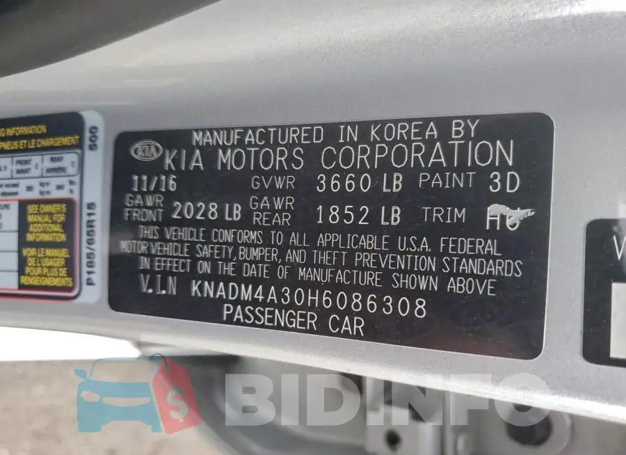 KNADM4A30H6086308 Photo# 13