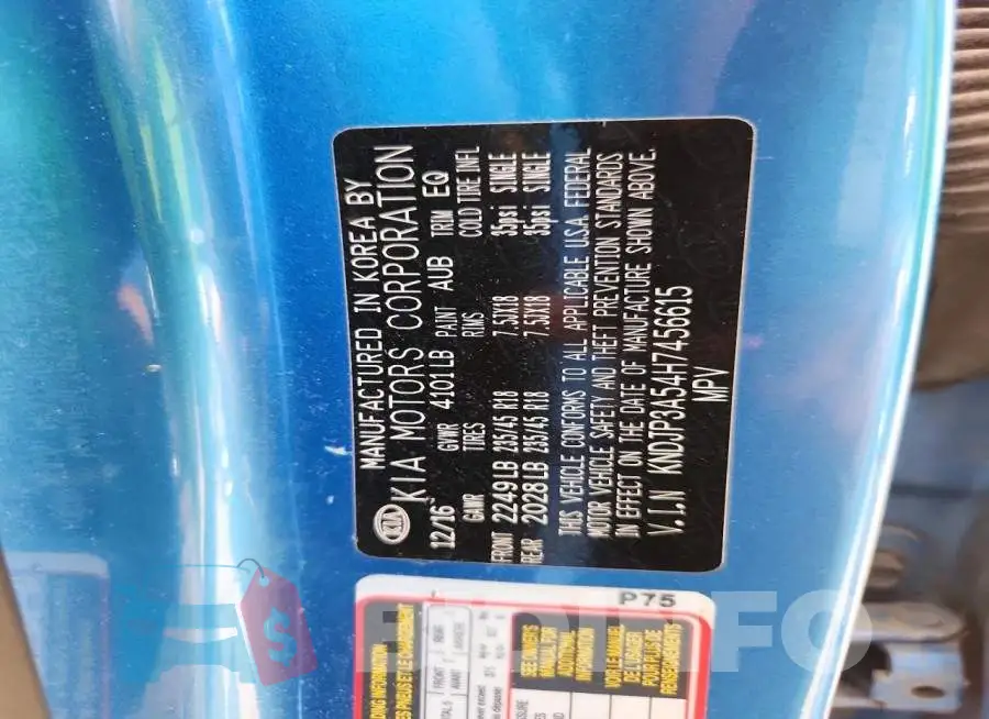 KNDJP3A54H7456615 Photo# 12