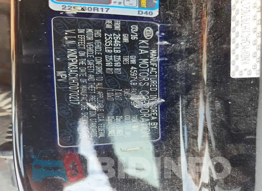 KNDPM3ACXH7070217 Photo# 14