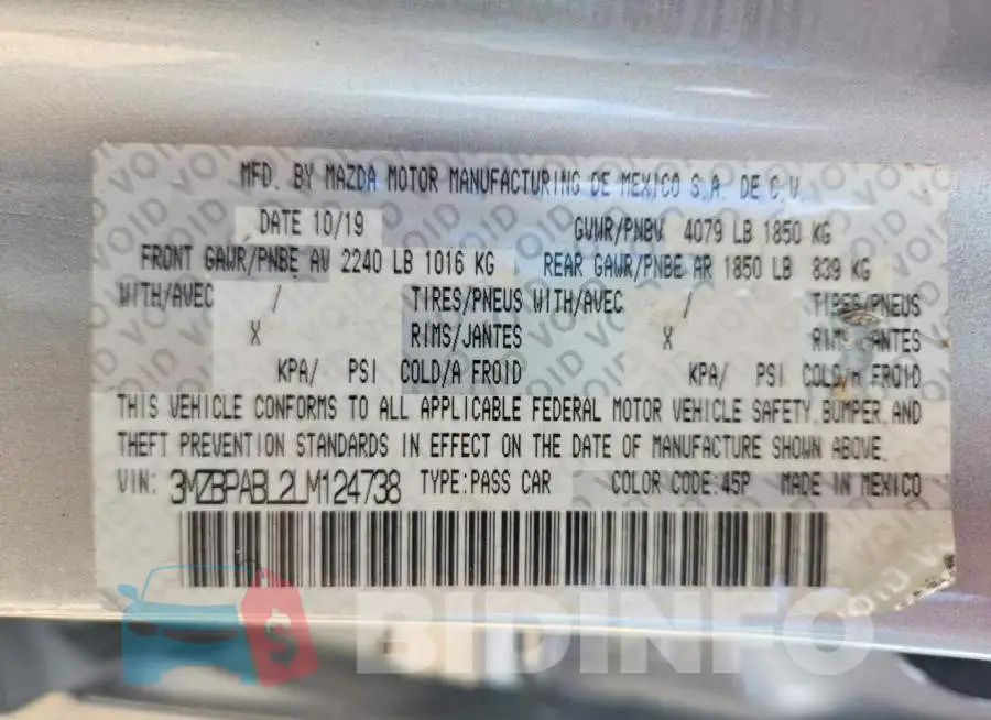 3MZBPABL2LM124738 Photo# 12