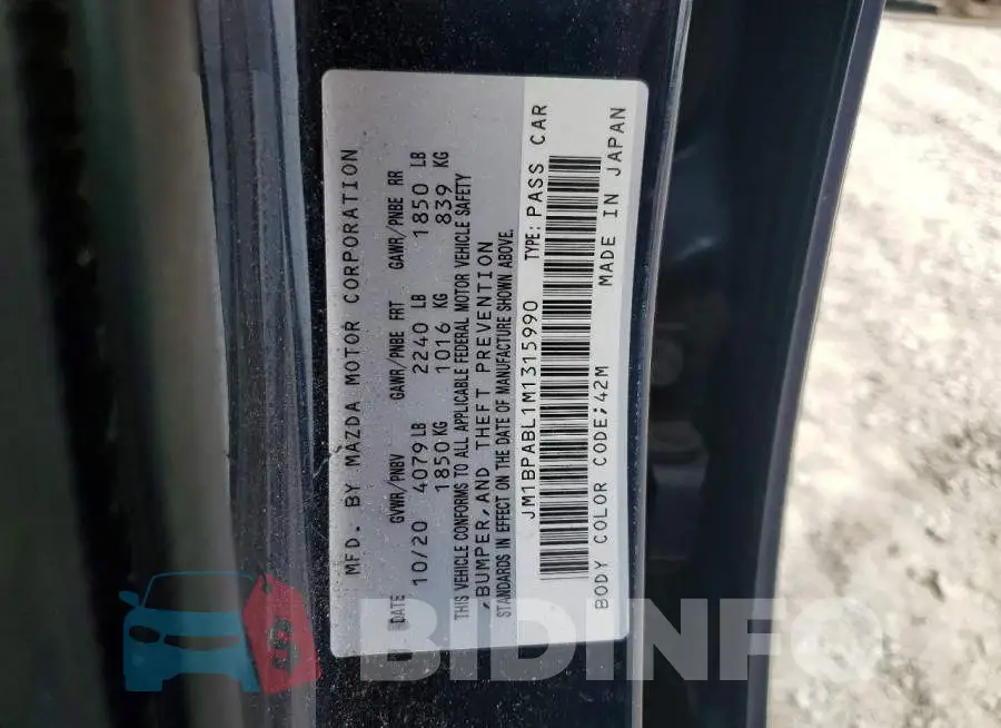 JM1BPABL1M1315990 Photo# 12