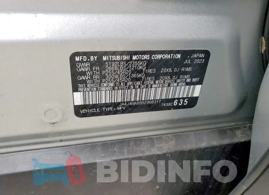 JA4J4WA88RZ008317 Photo# 14