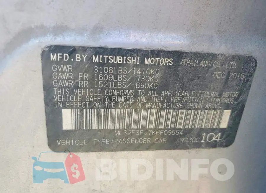 ML32F3FJ7KHF09554 Photo# 12