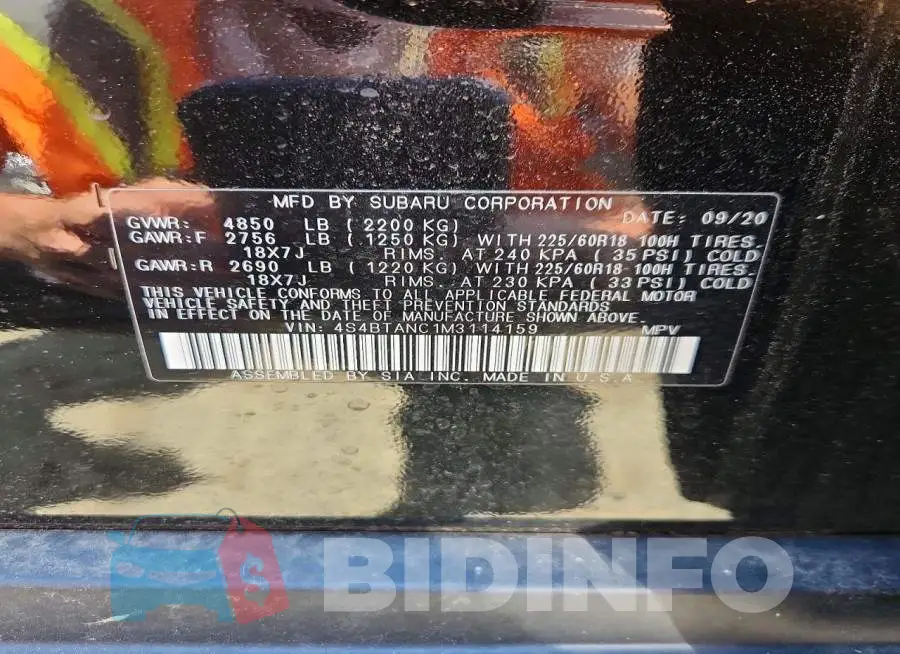 4S4BTANC1M3114159 Photo# 12