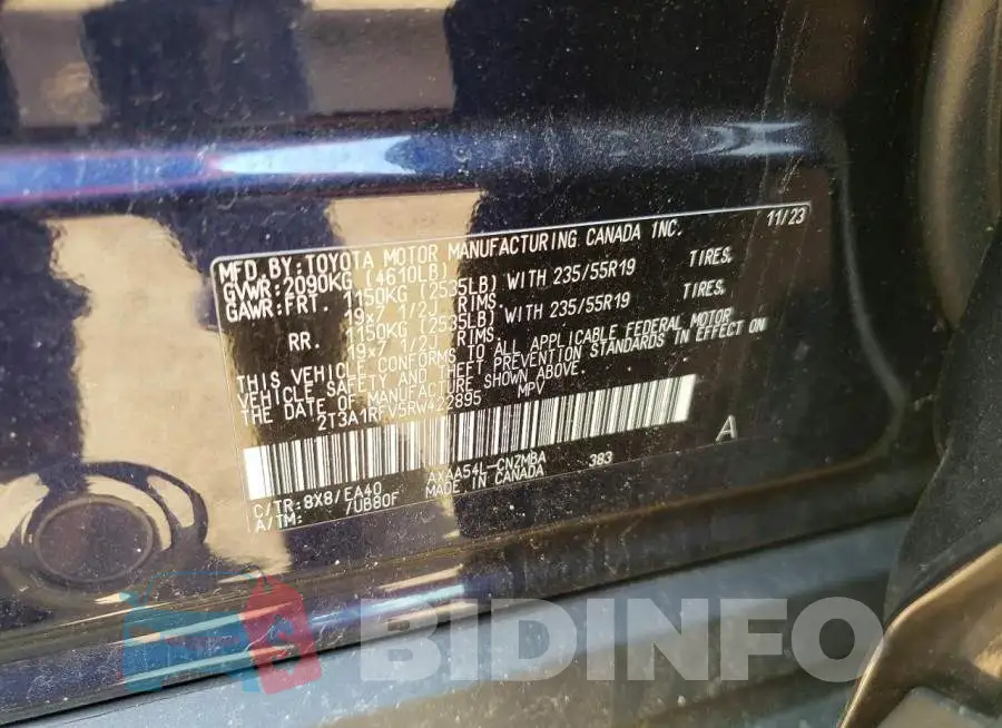 2T3A1RFV5RW422895 Photo# 12