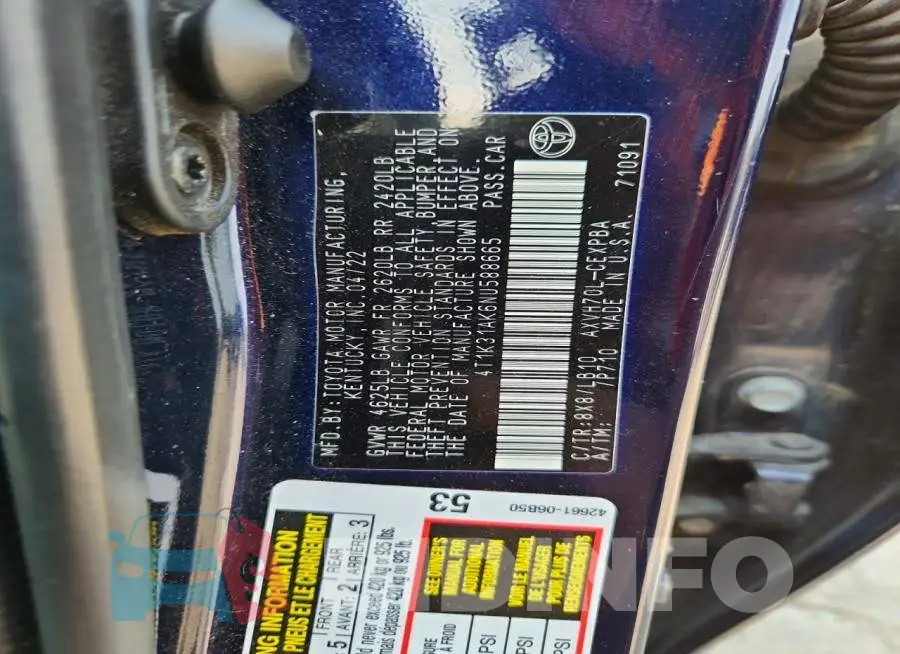 4T1K31AK6NU588665 Photo# 13
