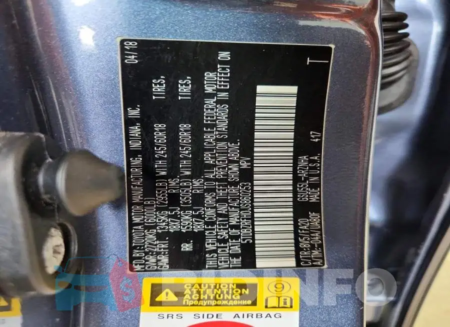 5TDBZRFH0JS860253 Photo# 13