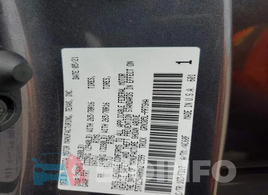 5TFCZ5AN9MX272599 Photo# 13