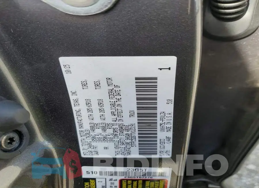 5TFPC5DB7TX123191 Photo# 12