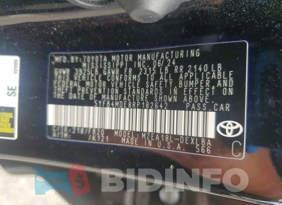 5YFB4MDE8RP182642 Photo# 12