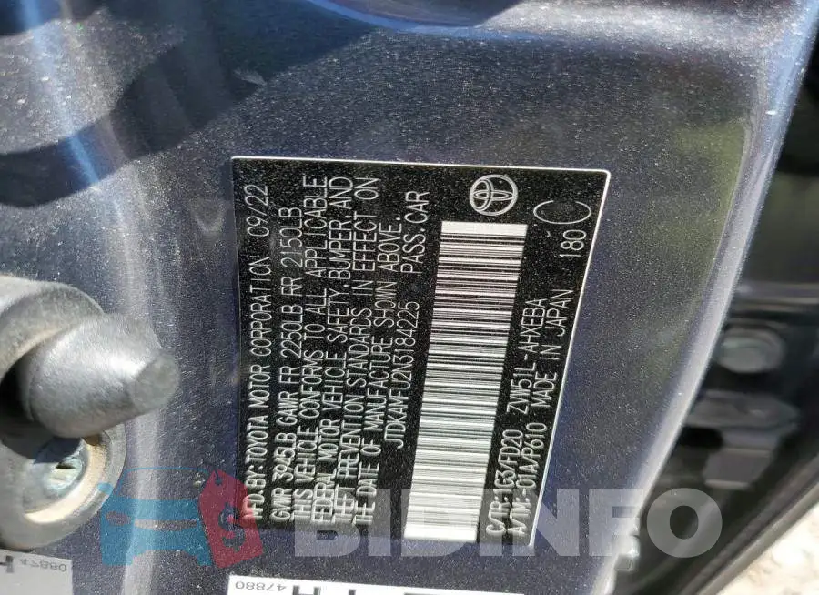 JTDKAMFU2N3184225 Photo# 13