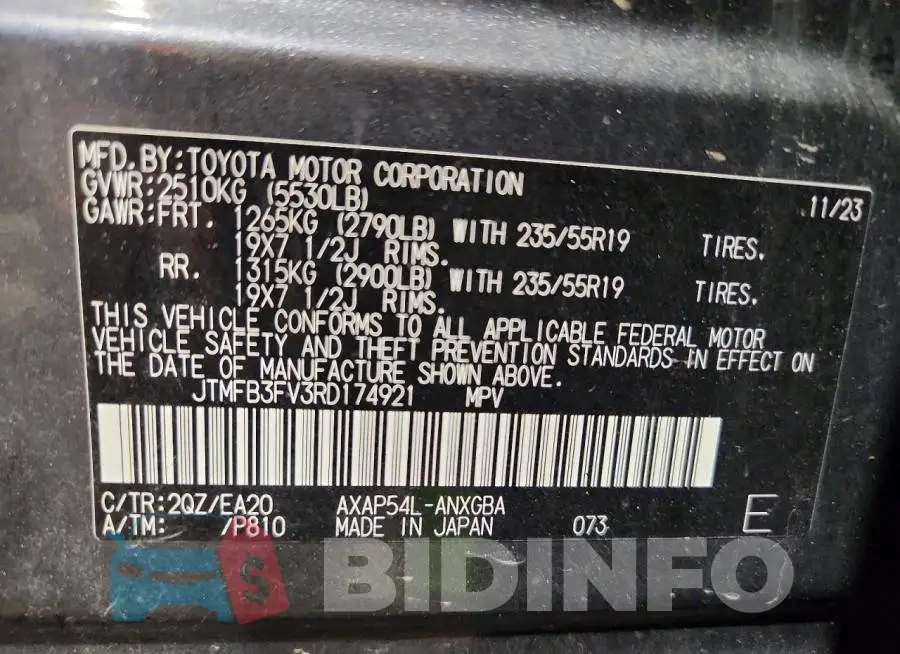 JTMFB3FV3RD174921 Photo# 13