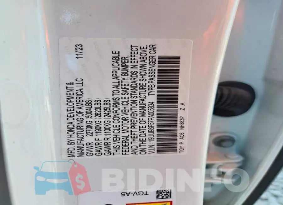 19UUB6F57PA005834 Photo# 13