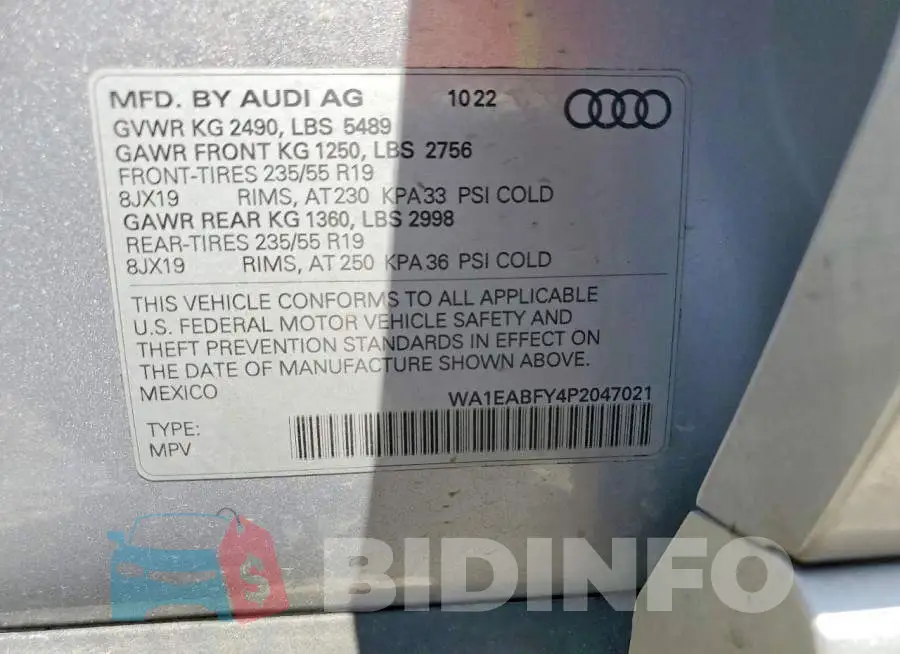 WA1EABFY4P2047021 Photo# 13