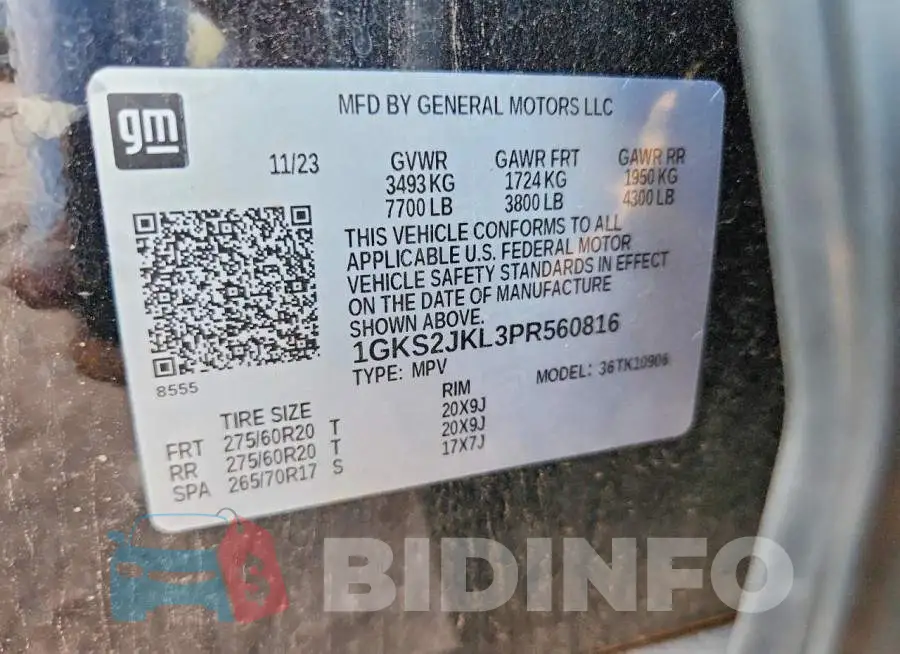 1GKS2JKL3PR560816 Photo# 14