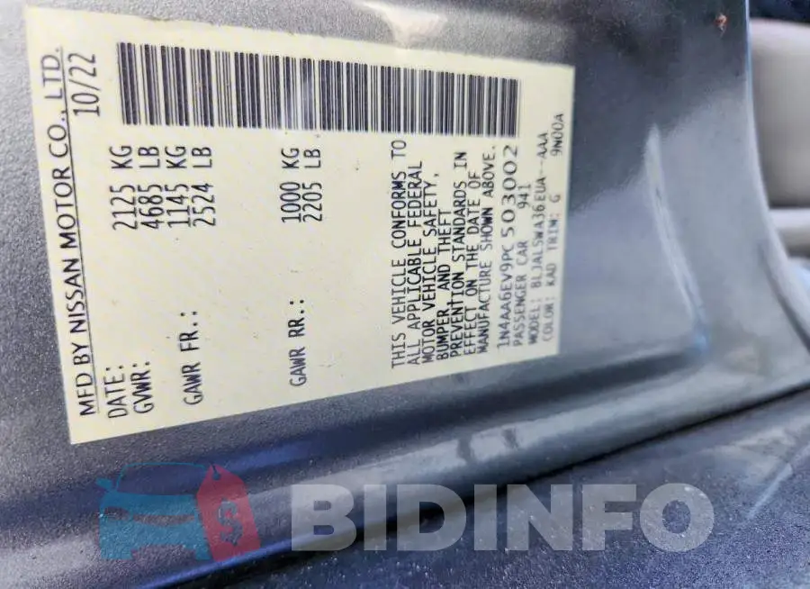 1N4AA6EV9PC503002 Photo# 12