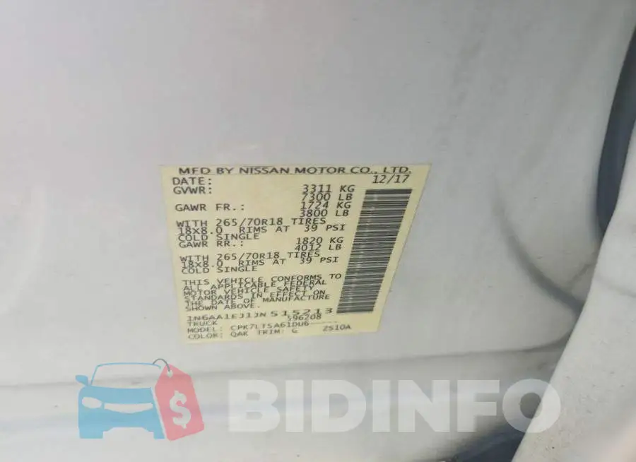 1N6AA1EJ1JN515213 Photo# 12