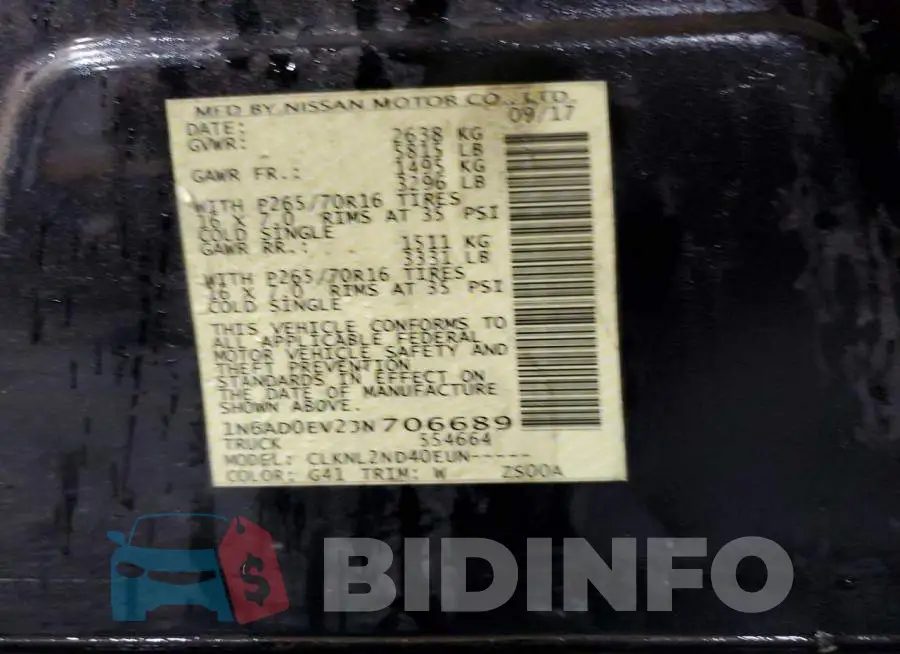 1N6AD0EV2JN706689 Photo# 12