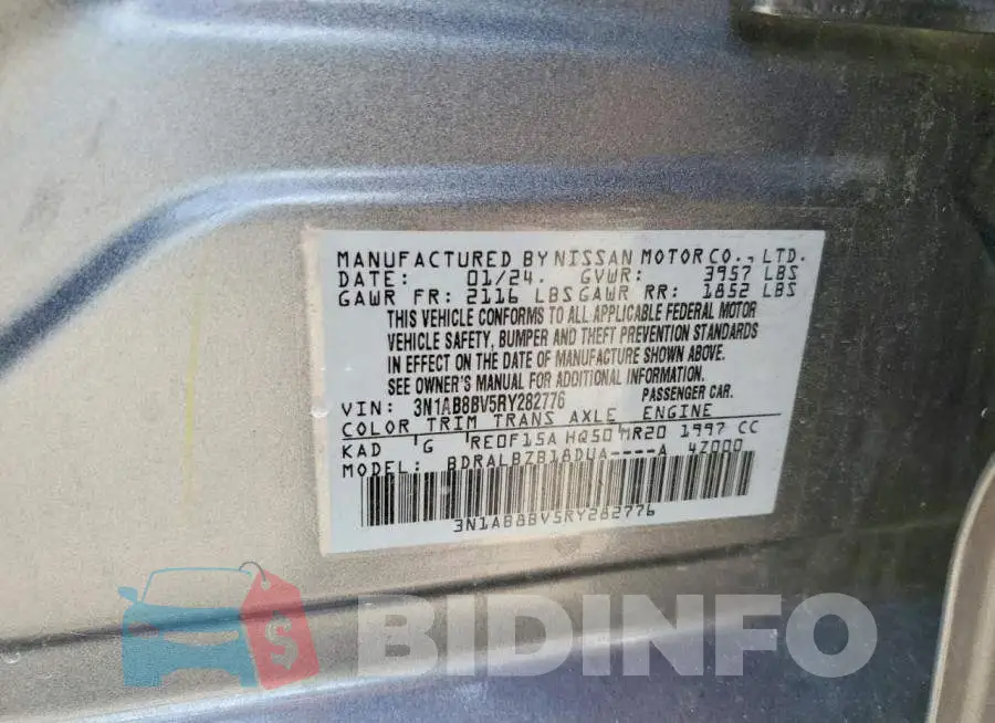 3N1AB8BV5RY282776 Photo# 12