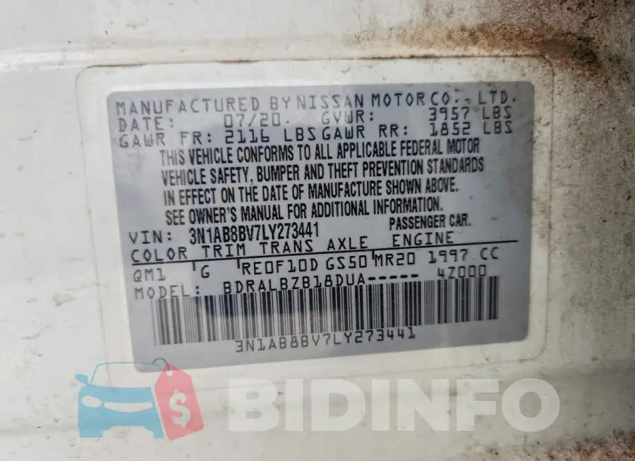 3N1AB8BV7LY273441 Photo# 12