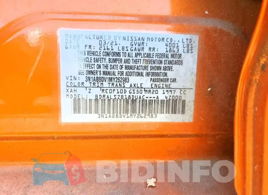 3N1AB8DV1MY262983 Photo# 12