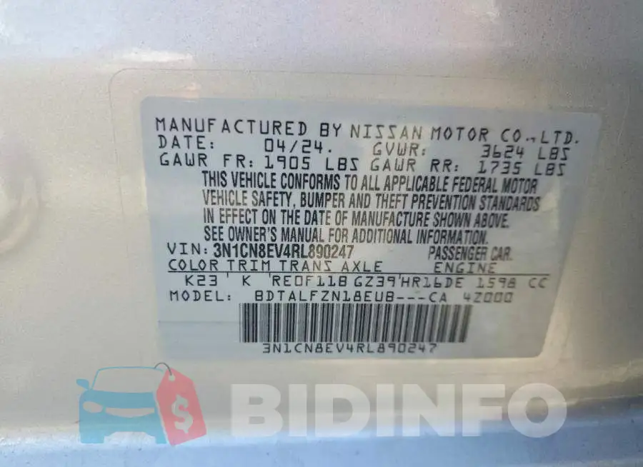 3N1CN8EV4RL890247 Photo# 12