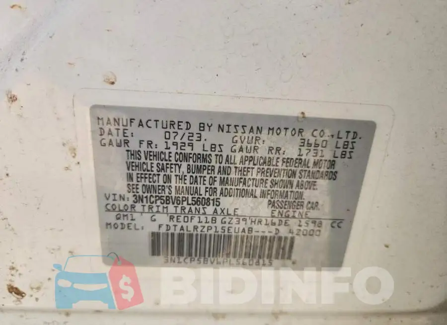 3N1CP5BV6PL560815 Photo# 13