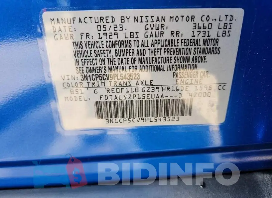 3N1CP5CV9PL543523 Photo# 14