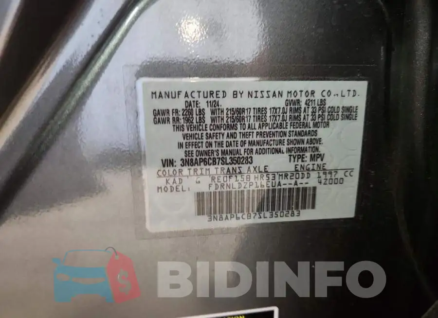3N8AP6CB7SL350283 Photo# 13