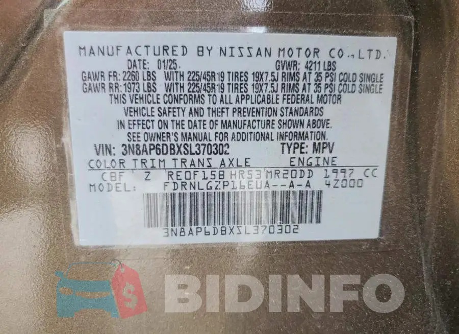 3N8AP6DBXSL370302 Photo# 12