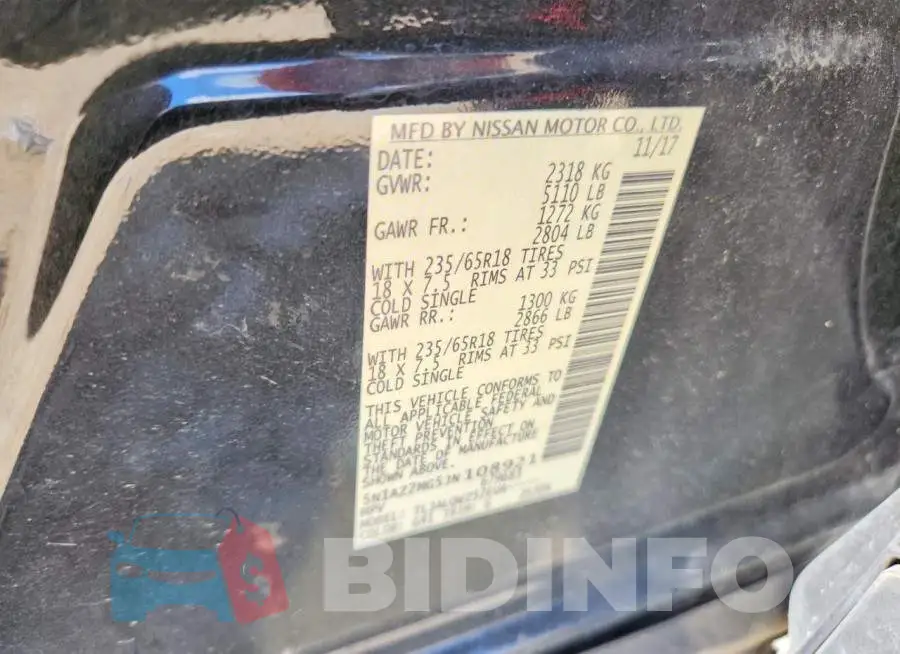 5N1AZ2MG5JN108921 Photo# 13