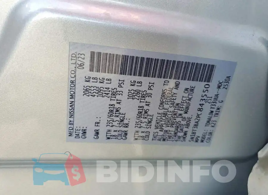 5N1BT3BA2PC843550 Photo# 14