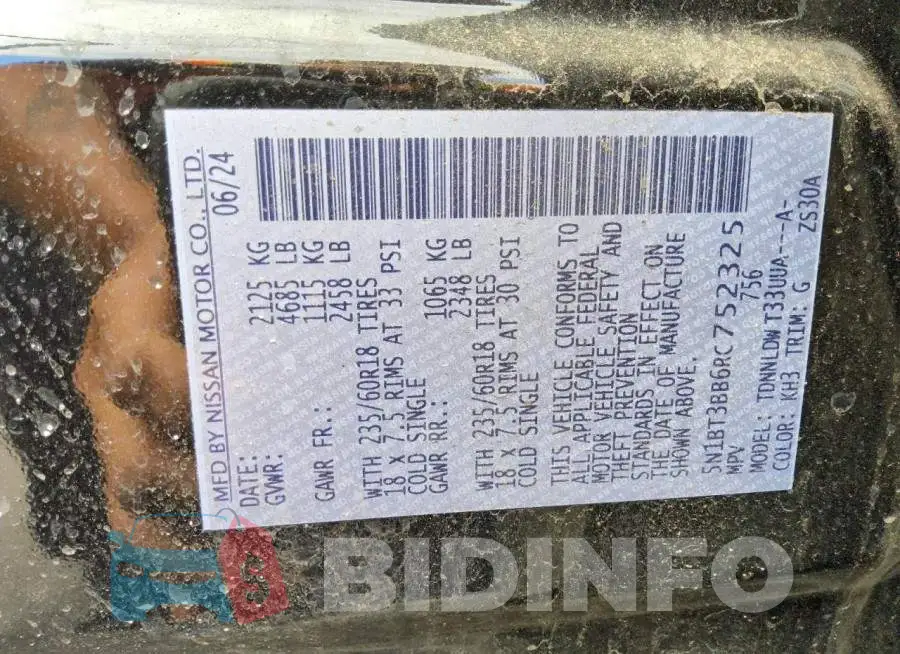 5N1BT3BB6RC752325 Photo# 14