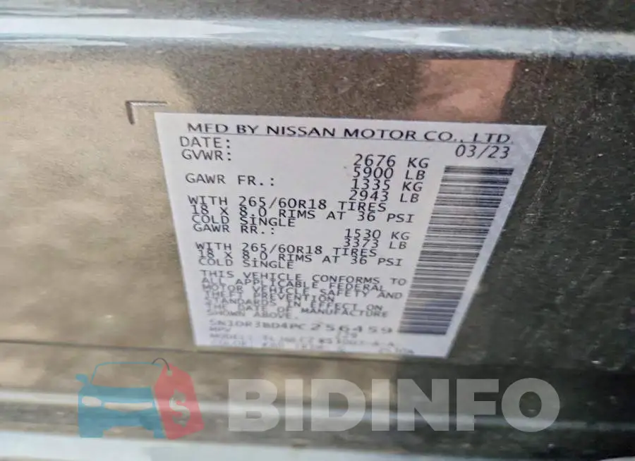 5N1DR3BD4PC256459 Photo# 12