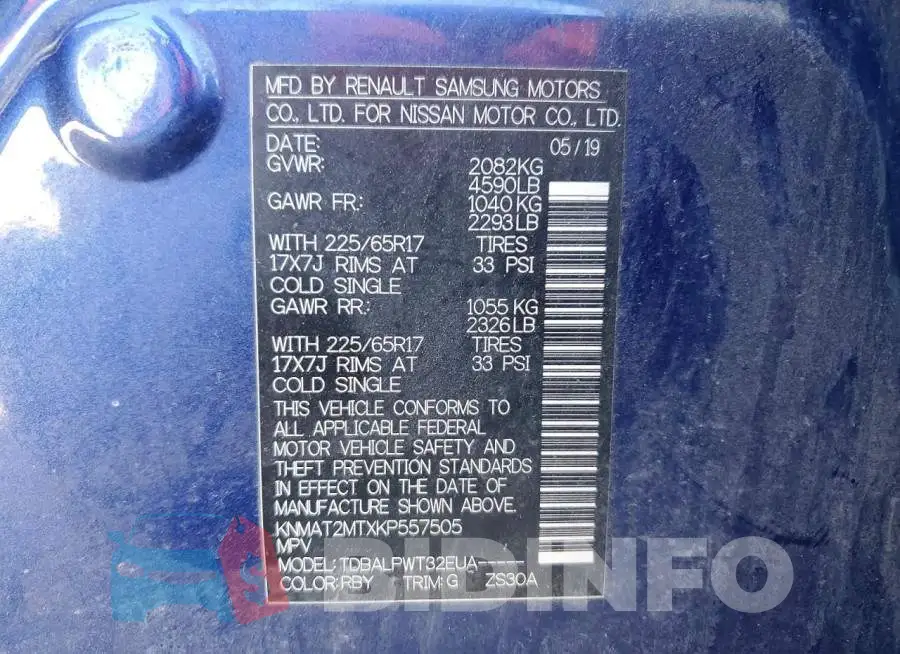 KNMAT2MTXKP557505 Photo# 13