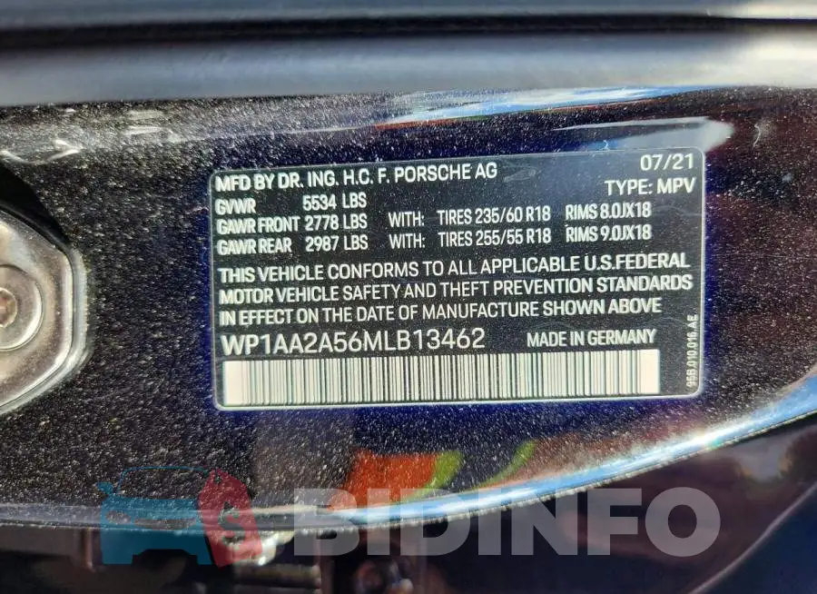 WP1AA2A56MLB13462 Photo# 13