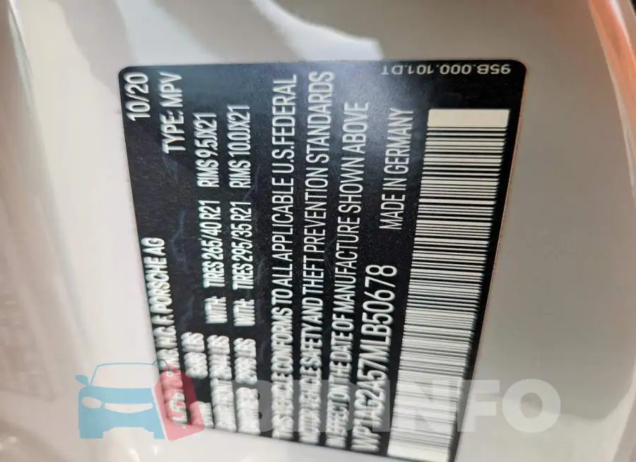 WP1AG2A57MLB50678 Photo# 13