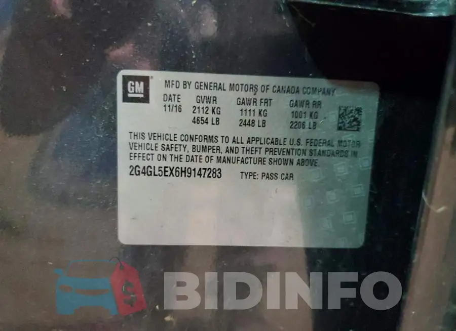 2G4GL5EX6H9147283 Photo# 12