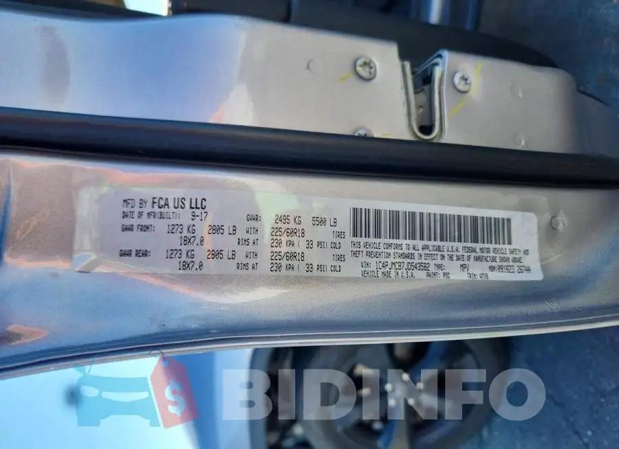 1C4PJMCB7JD543582 Photo# 13
