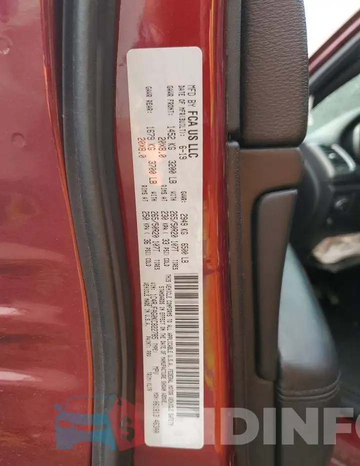 1C4RJFAG0KC822785 Photo# 14