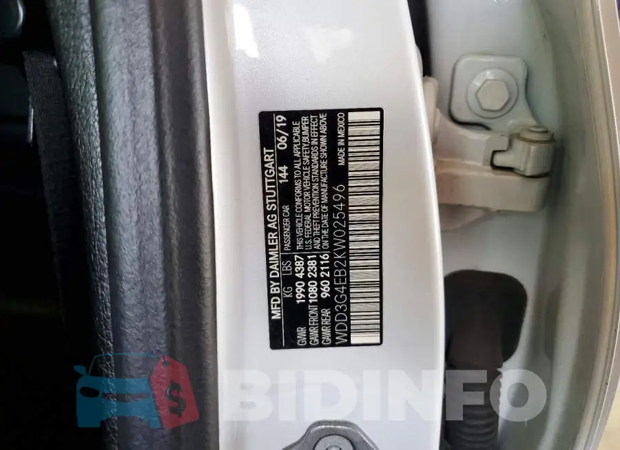WDD3G4EB2KW025496 Photo# 13